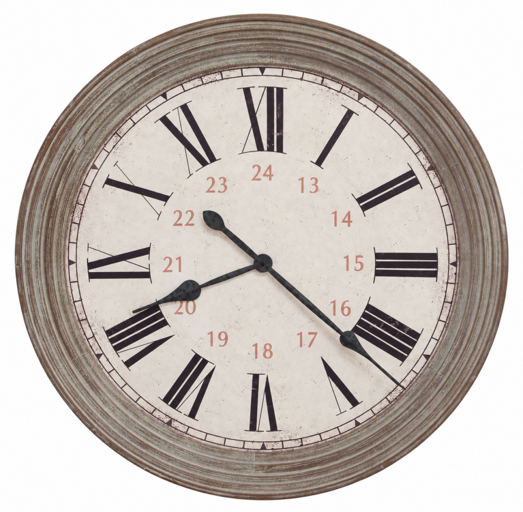 Reclaimed-Wood-Style Wall Clock