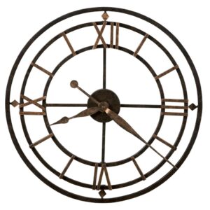 Aged Iron Open-Frame Wall Clock — view 2