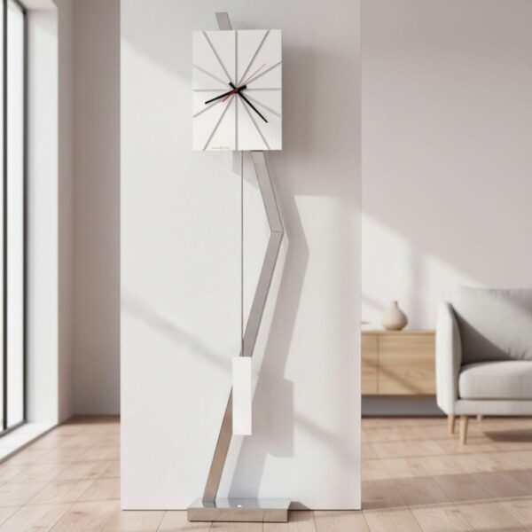 White Sunbeam Floor Clock