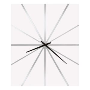 White Starburst Square Wall Clock — view 2